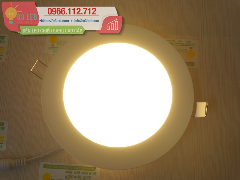 Giá và cách lắp Đèn LED âm trần 9W siêu mỏng, tròn