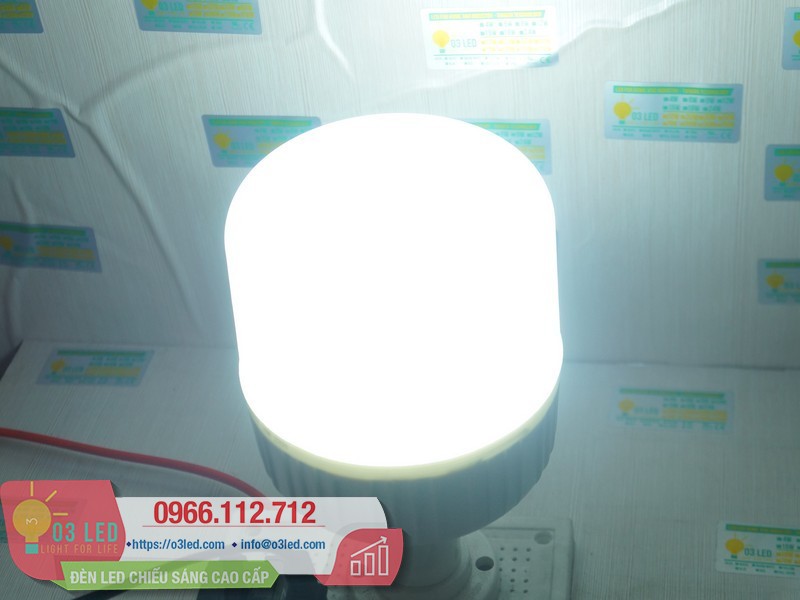 Đèn LED búp 13W trụ kín nước khi sáng