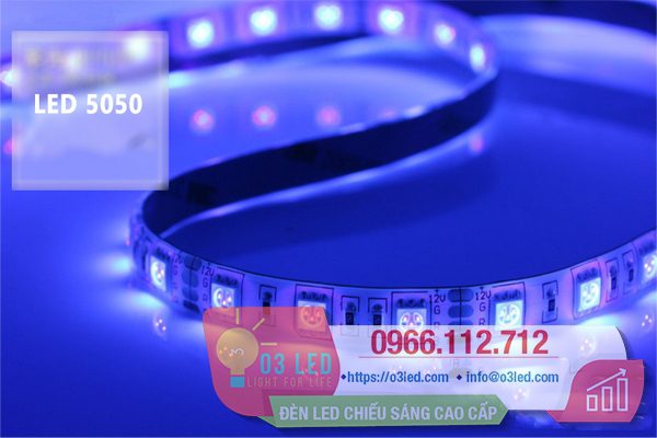 Đèn LED dây 5050 cuộn 100m - 60led/m màu xanh dương
