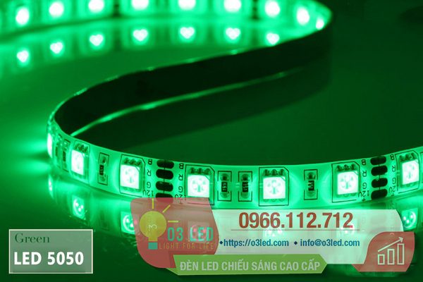 Đèn LED dây 5050 cuộn 100m - 60led/m màu xanh lá