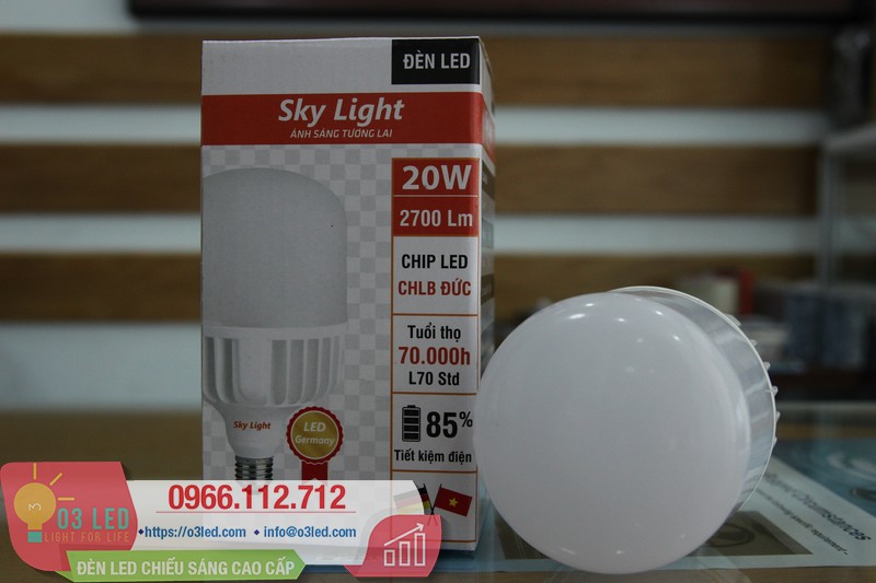 Đèn LED búp 20W trụ kín nước - O3BULB20W
