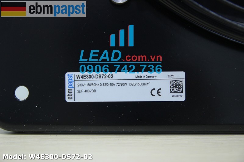Quạt hút Ebmpapst W4E300-DS72-02, 230VAC, 430x430x113mm